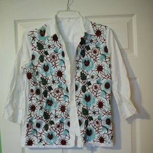 DOLCE & GABBANA VINTAGE EMBELLISHED BUTTON UP